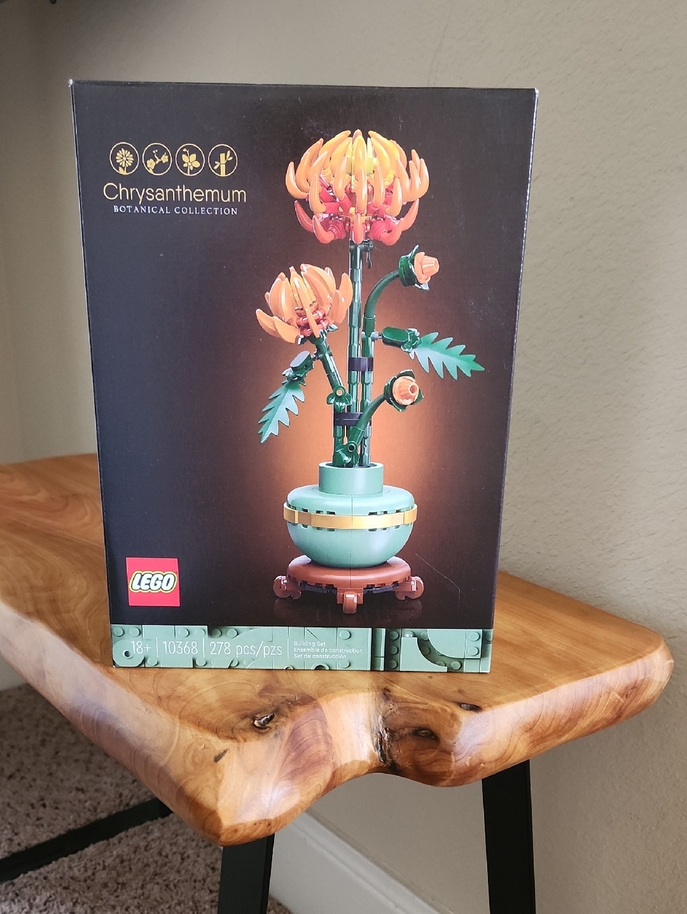 LEGO Chrysanthemum Botanical Set - Orange, Green & Teal
